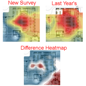 VisiWave Wi-Fi Difference Heat Map